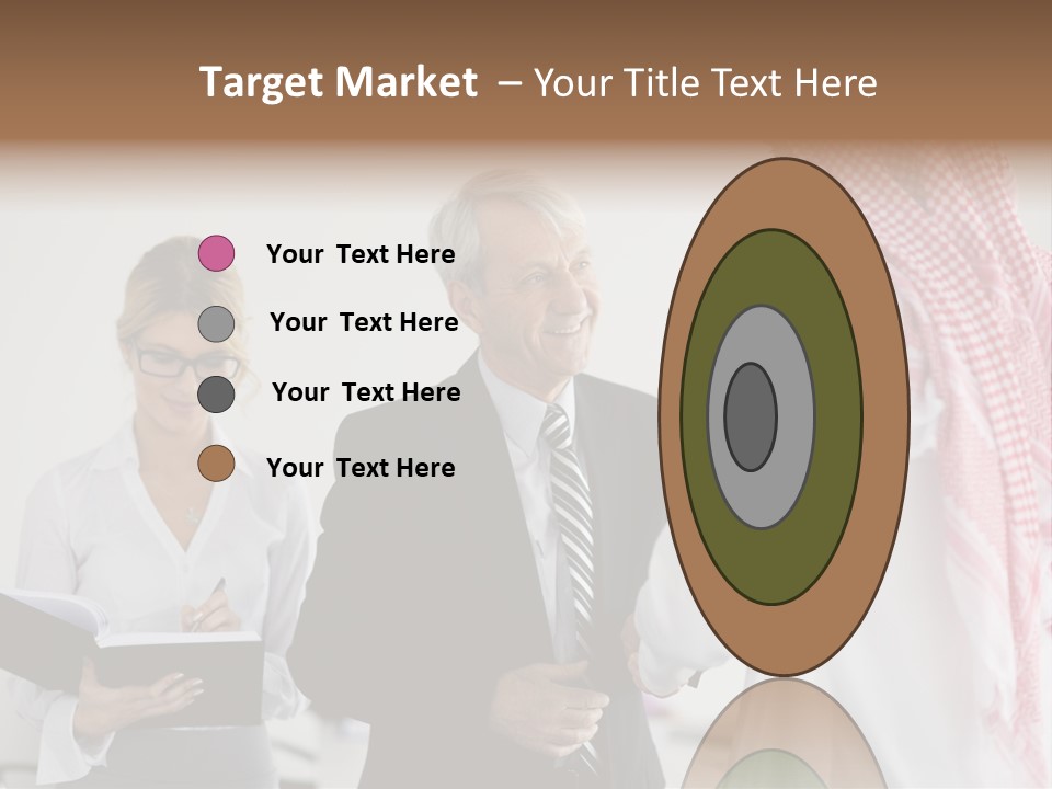 A Group Of People Standing Around Each Other PowerPoint Template