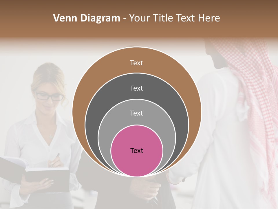 A Group Of People Standing Around Each Other PowerPoint Template
