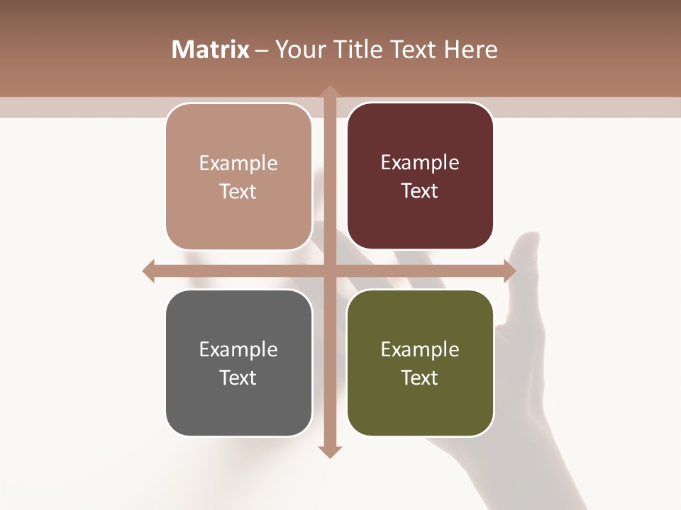 A Person's Hand Reaching Out From Behind A Wall PowerPoint Template