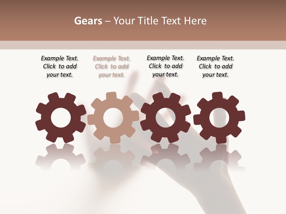 A Person's Hand Reaching Out From Behind A Wall PowerPoint Template