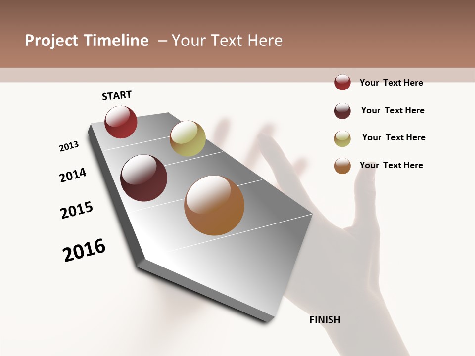 A Person's Hand Reaching Out From Behind A Wall PowerPoint Template