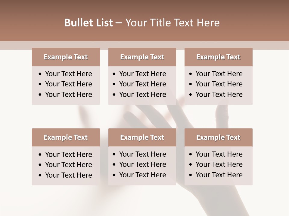 A Person's Hand Reaching Out From Behind A Wall PowerPoint Template