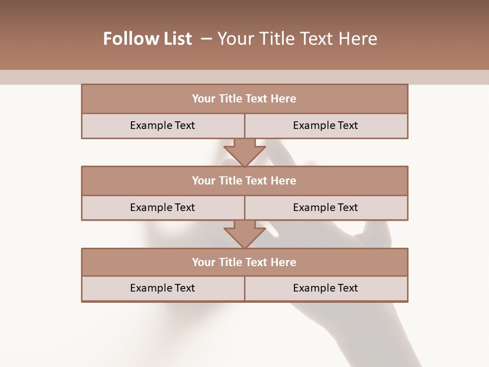 A Person's Hand Reaching Out From Behind A Wall PowerPoint Template