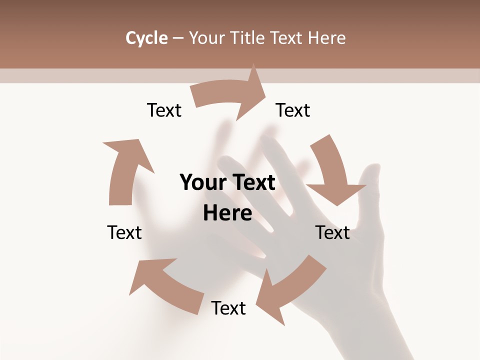 A Person's Hand Reaching Out From Behind A Wall PowerPoint Template
