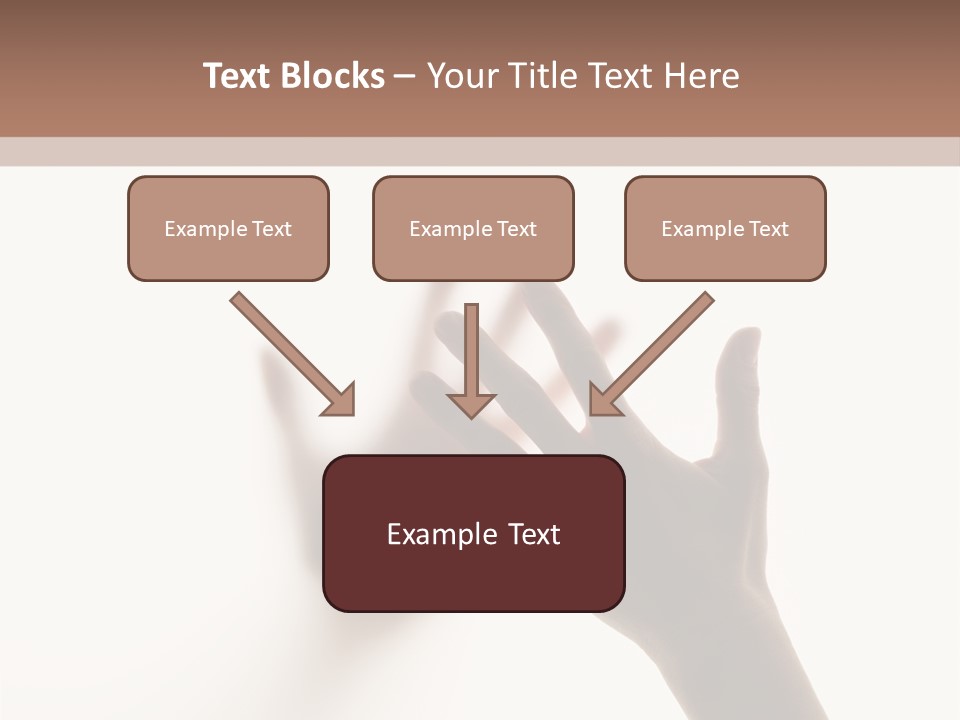 A Person's Hand Reaching Out From Behind A Wall PowerPoint Template