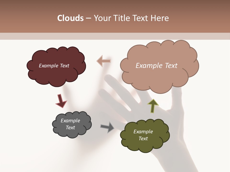 A Person's Hand Reaching Out From Behind A Wall PowerPoint Template