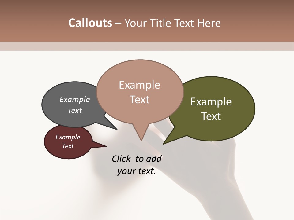 A Person's Hand Reaching Out From Behind A Wall PowerPoint Template