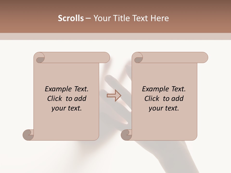 A Person's Hand Reaching Out From Behind A Wall PowerPoint Template
