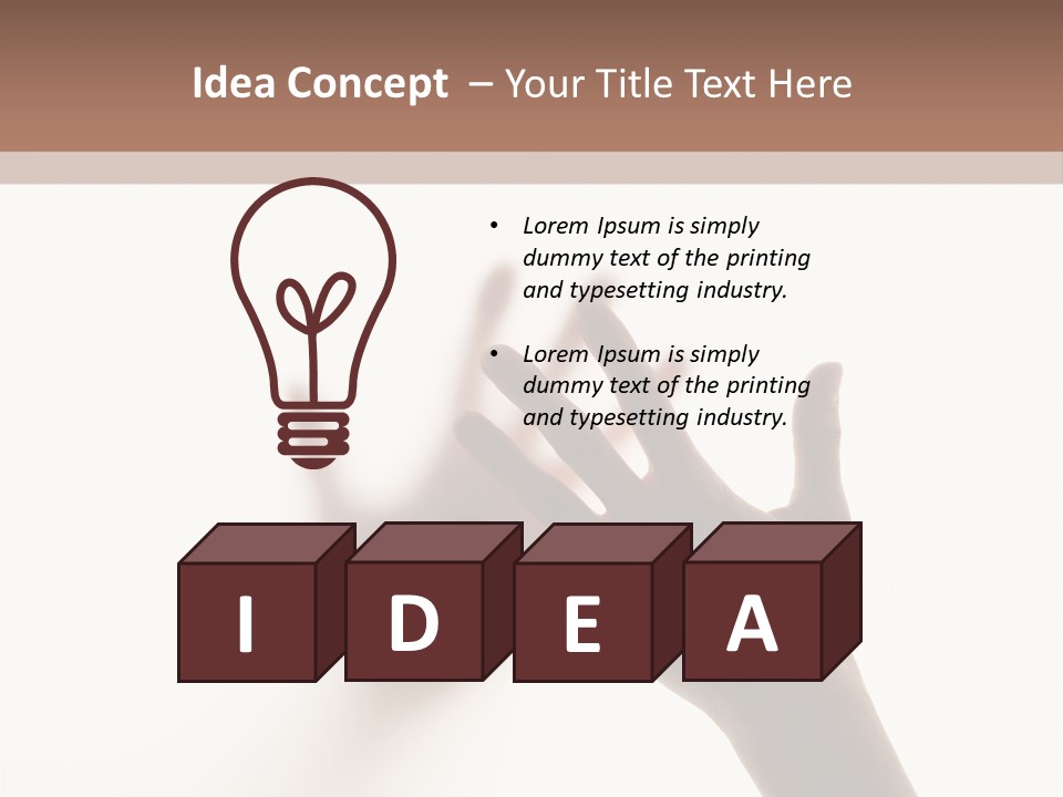 A Person's Hand Reaching Out From Behind A Wall PowerPoint Template