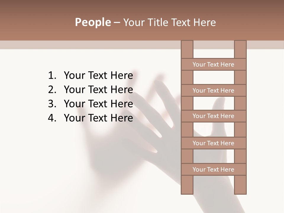 A Person's Hand Reaching Out From Behind A Wall PowerPoint Template