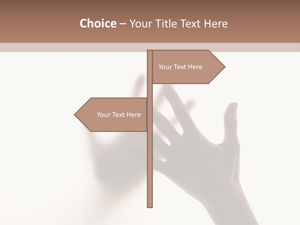 A Person's Hand Reaching Out From Behind A Wall PowerPoint Template