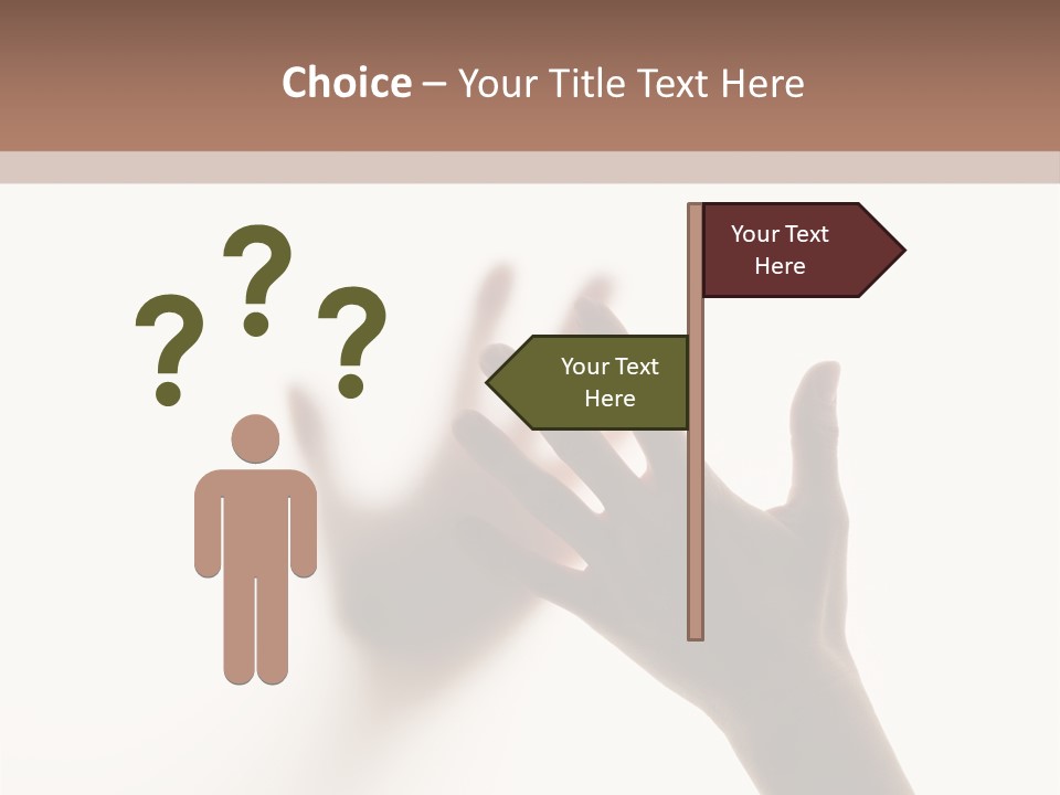 A Person's Hand Reaching Out From Behind A Wall PowerPoint Template