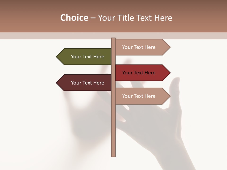 A Person's Hand Reaching Out From Behind A Wall PowerPoint Template