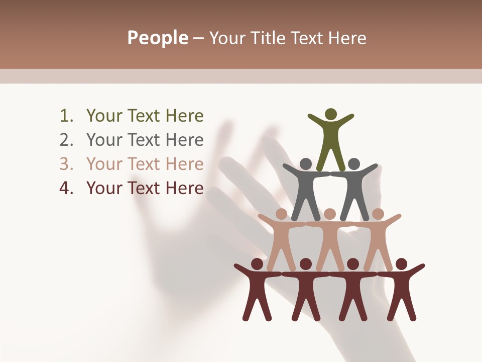 A Person's Hand Reaching Out From Behind A Wall PowerPoint Template