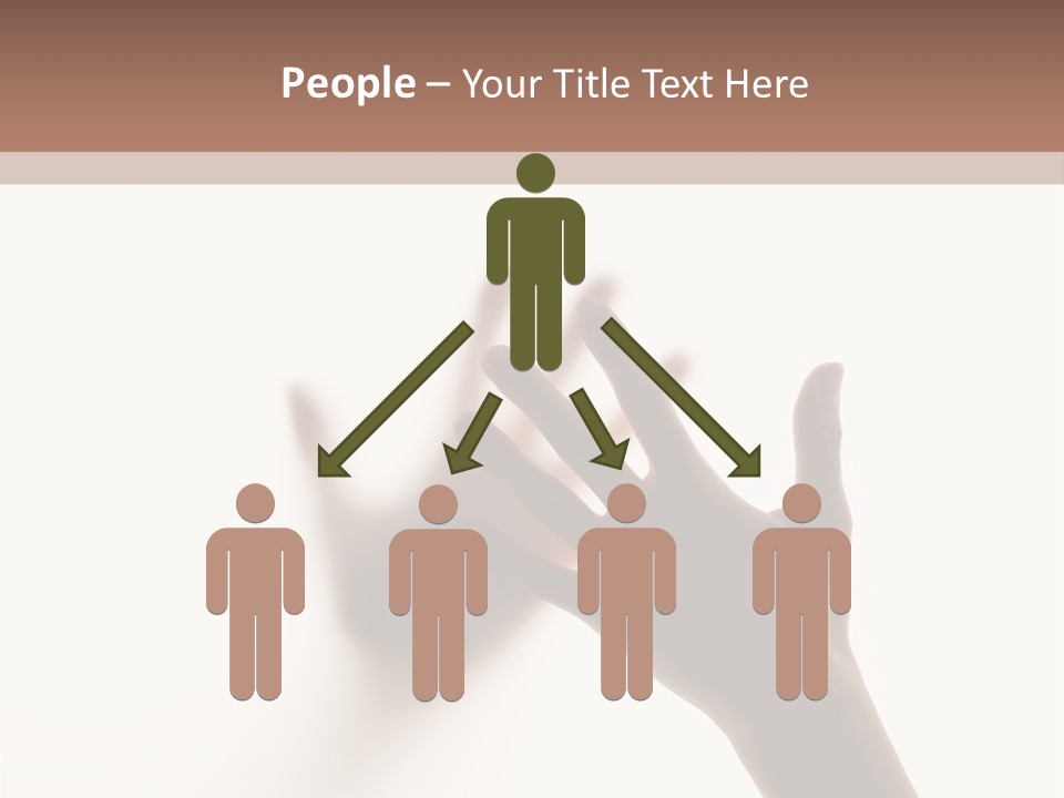 A Person's Hand Reaching Out From Behind A Wall PowerPoint Template