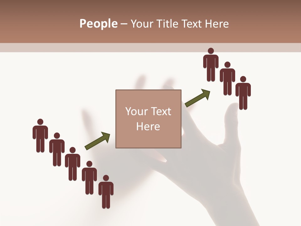 A Person's Hand Reaching Out From Behind A Wall PowerPoint Template