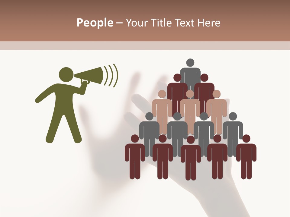 A Person's Hand Reaching Out From Behind A Wall PowerPoint Template