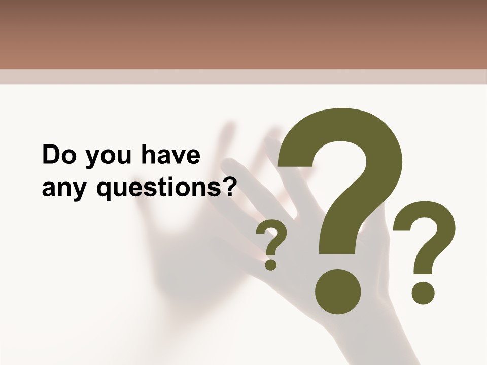 A Person's Hand Reaching Out From Behind A Wall PowerPoint Template