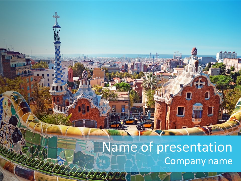 A View Of A City From A High Point Of View PowerPoint Template