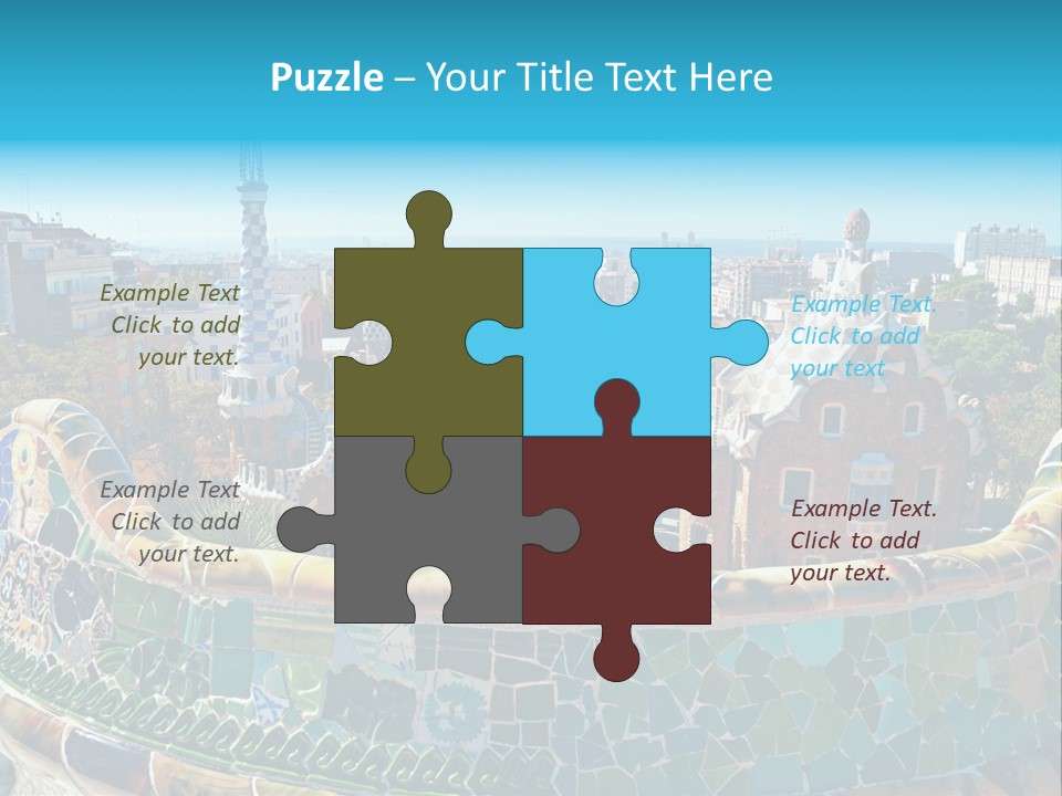 A View Of A City From A High Point Of View PowerPoint Template