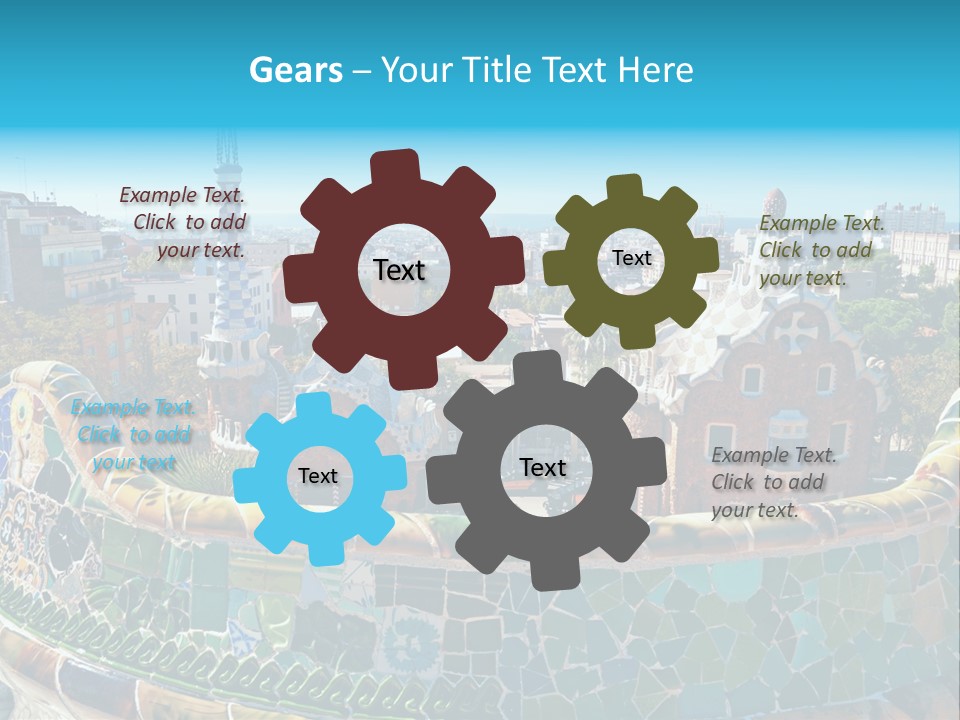 A View Of A City From A High Point Of View PowerPoint Template