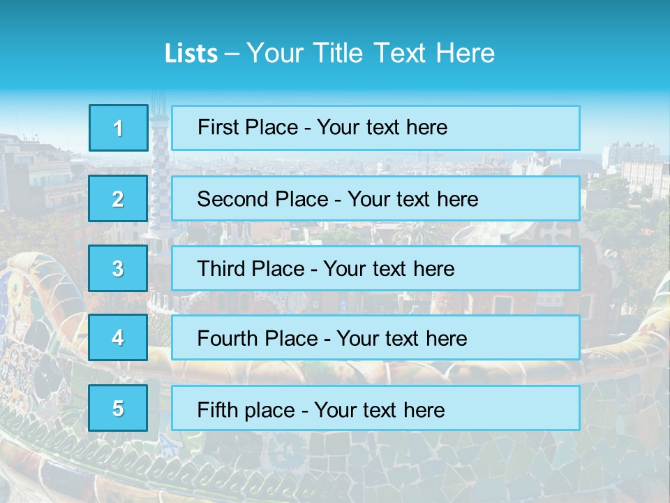 A View Of A City From A High Point Of View PowerPoint Template