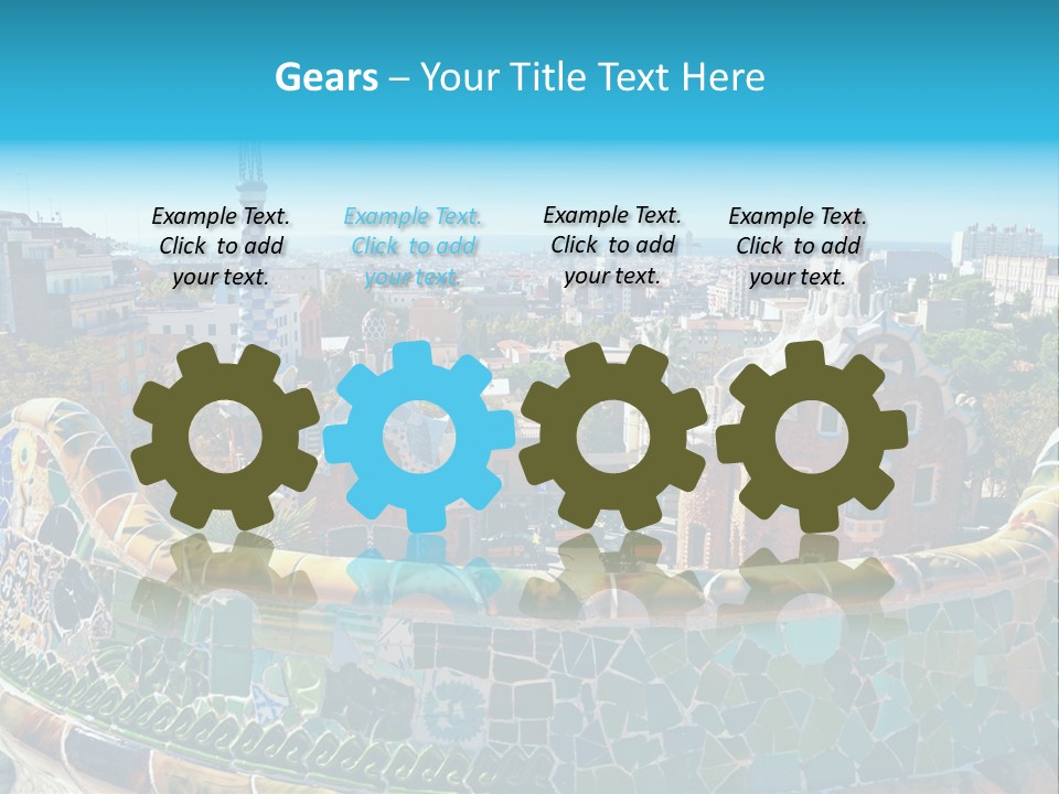 A View Of A City From A High Point Of View PowerPoint Template