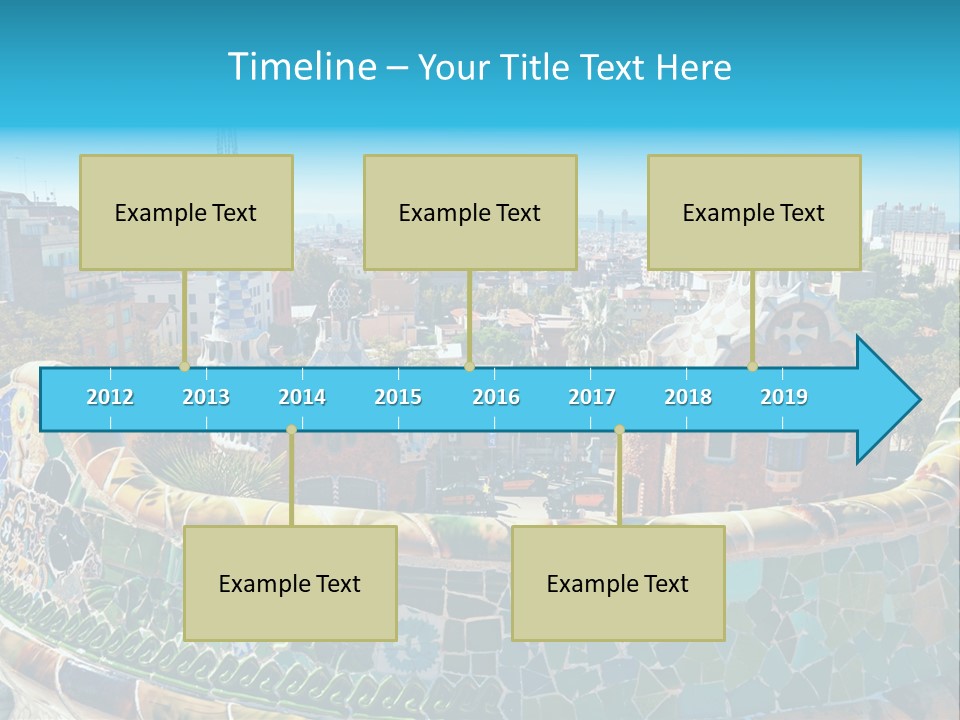 A View Of A City From A High Point Of View PowerPoint Template