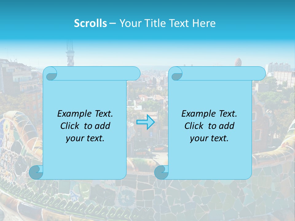 A View Of A City From A High Point Of View PowerPoint Template