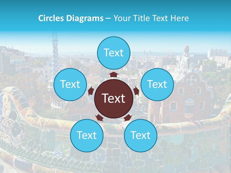 A View Of A City From A High Point Of View PowerPoint Template