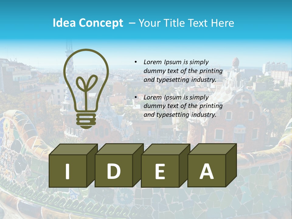 A View Of A City From A High Point Of View PowerPoint Template
