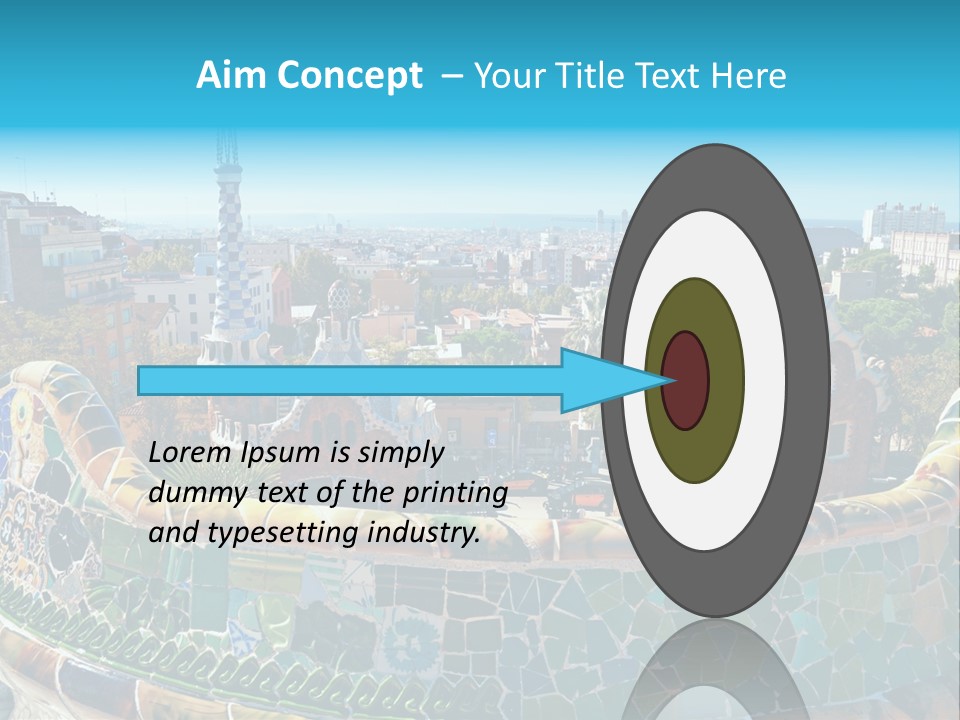 A View Of A City From A High Point Of View PowerPoint Template