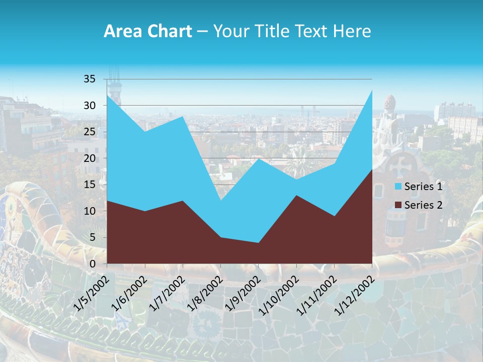 A View Of A City From A High Point Of View PowerPoint Template