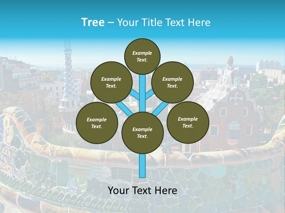 A View Of A City From A High Point Of View PowerPoint Template