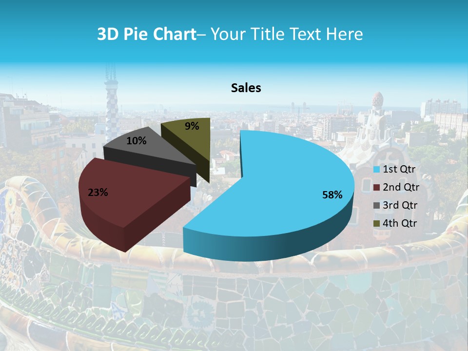 A View Of A City From A High Point Of View PowerPoint Template