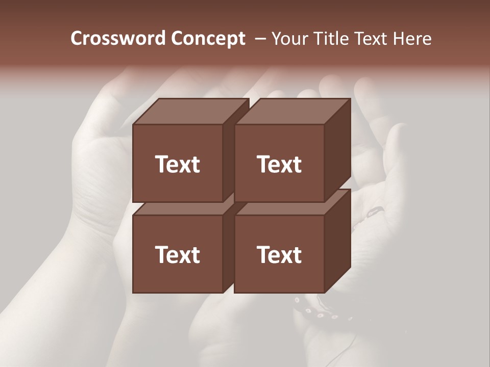 A Group Of Hands Holding Something In The Air PowerPoint Template