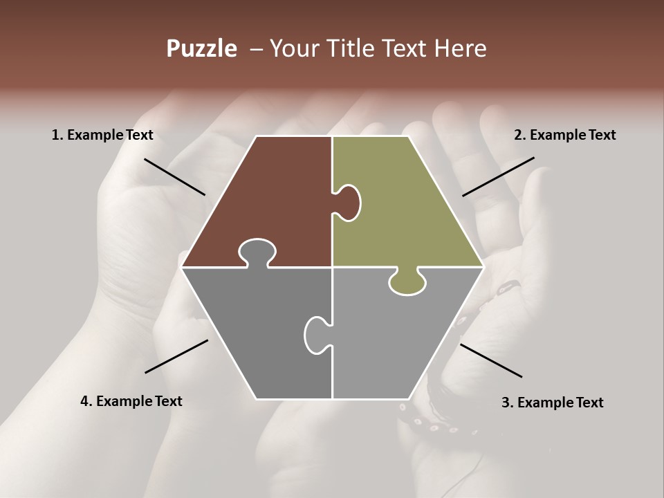 A Group Of Hands Holding Something In The Air PowerPoint Template