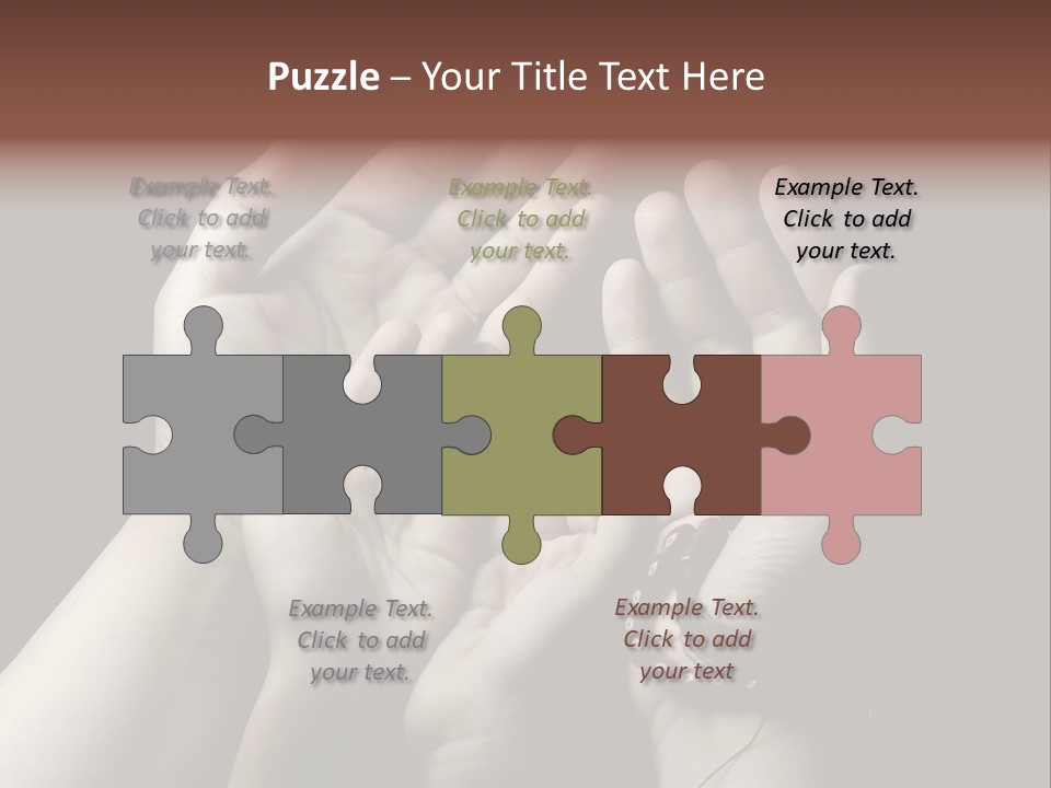 A Group Of Hands Holding Something In The Air PowerPoint Template