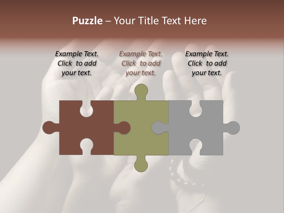 A Group Of Hands Holding Something In The Air PowerPoint Template