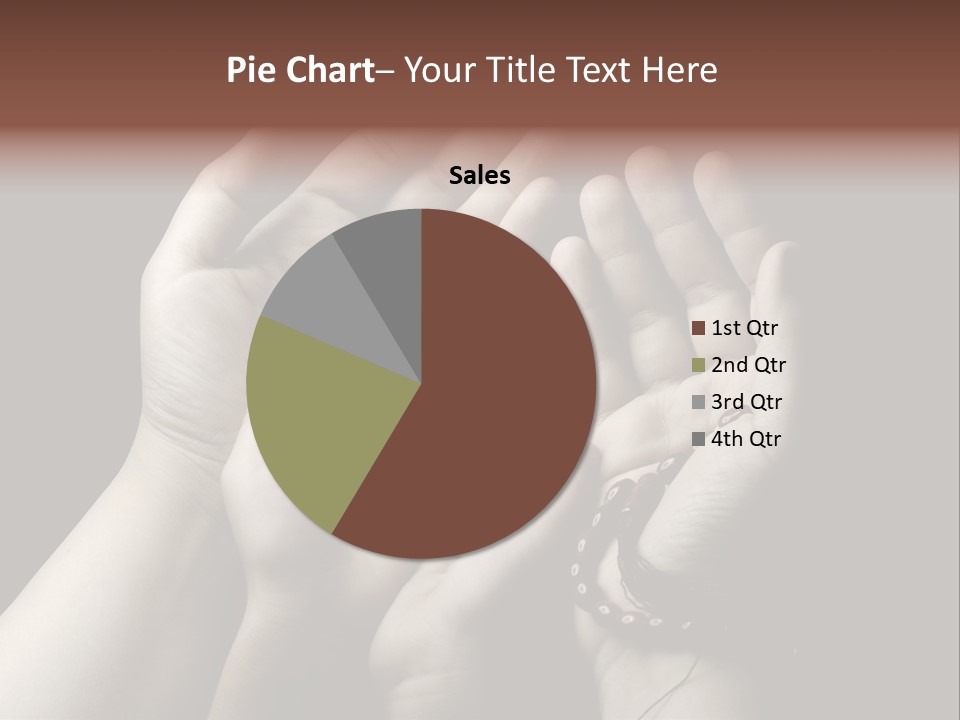 A Group Of Hands Holding Something In The Air PowerPoint Template