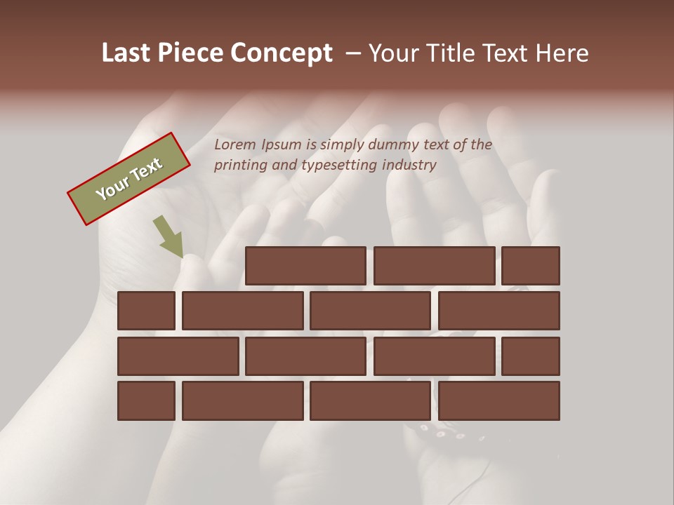 A Group Of Hands Holding Something In The Air PowerPoint Template