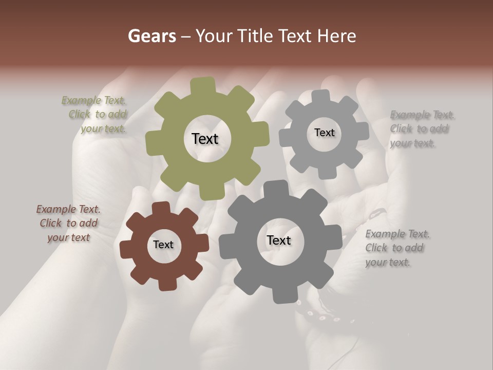 A Group Of Hands Holding Something In The Air PowerPoint Template