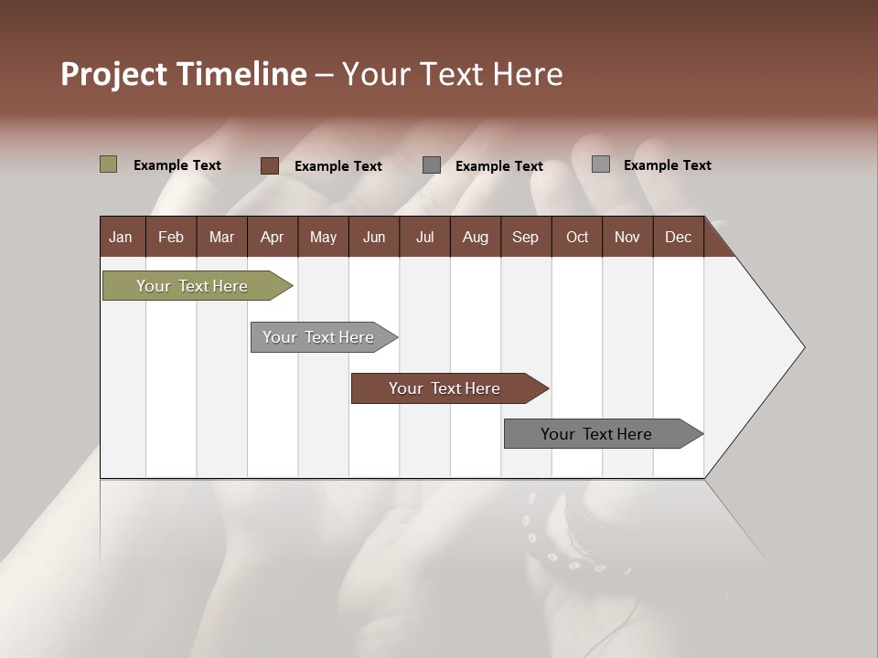 A Group Of Hands Holding Something In The Air PowerPoint Template