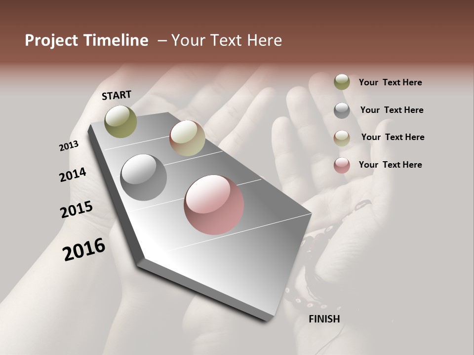 A Group Of Hands Holding Something In The Air PowerPoint Template
