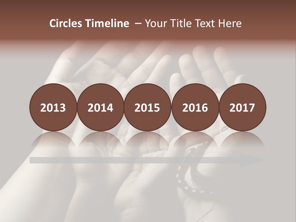 A Group Of Hands Holding Something In The Air PowerPoint Template