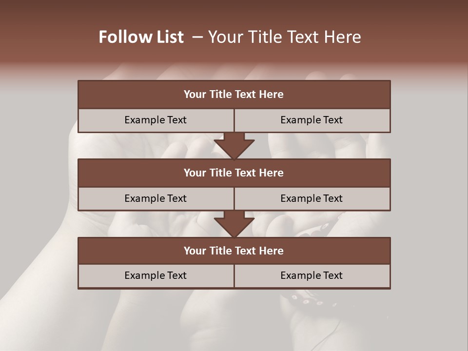 A Group Of Hands Holding Something In The Air PowerPoint Template