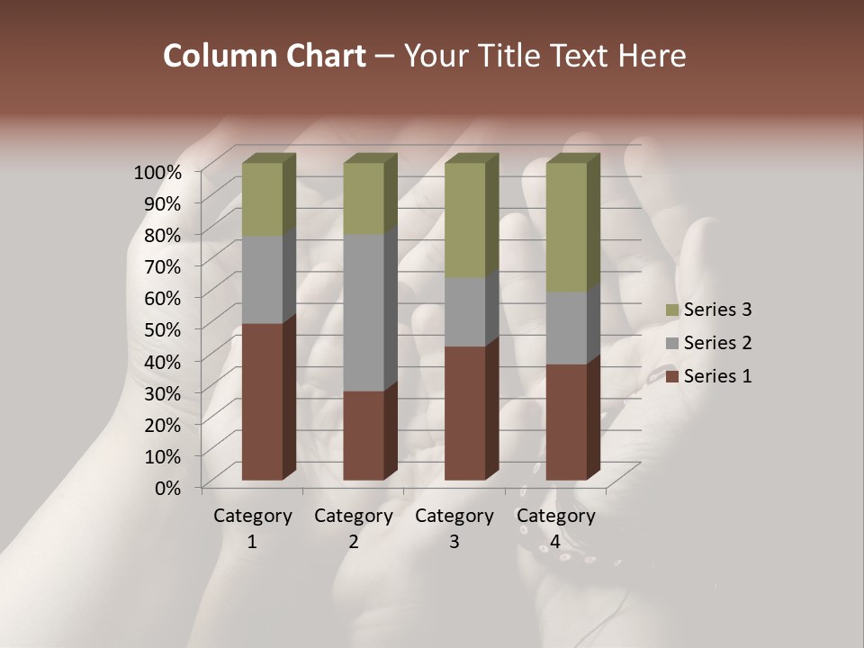 A Group Of Hands Holding Something In The Air PowerPoint Template