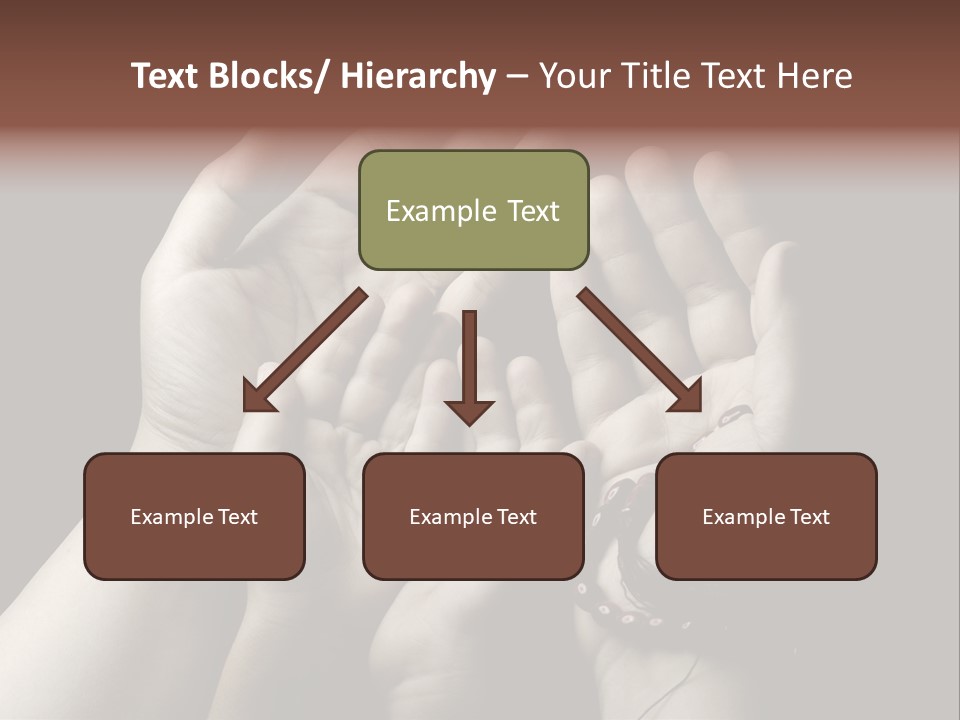 A Group Of Hands Holding Something In The Air PowerPoint Template