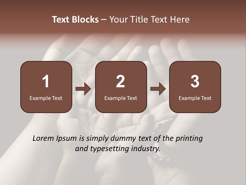 A Group Of Hands Holding Something In The Air PowerPoint Template