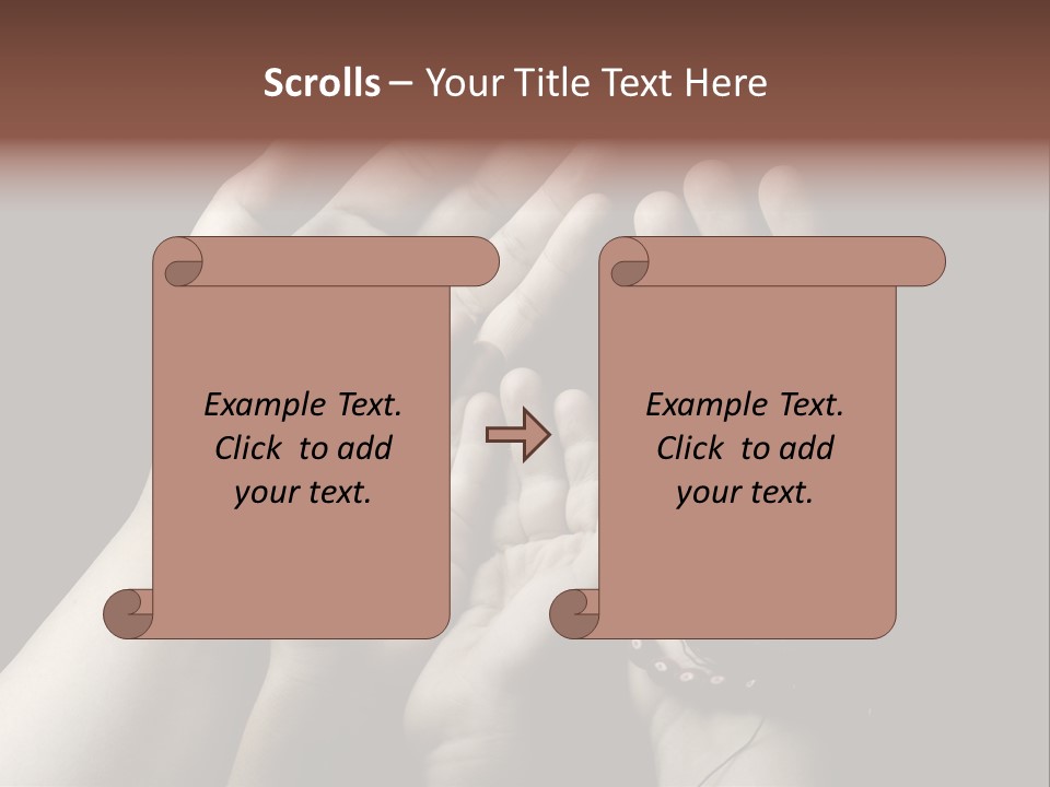 A Group Of Hands Holding Something In The Air PowerPoint Template
